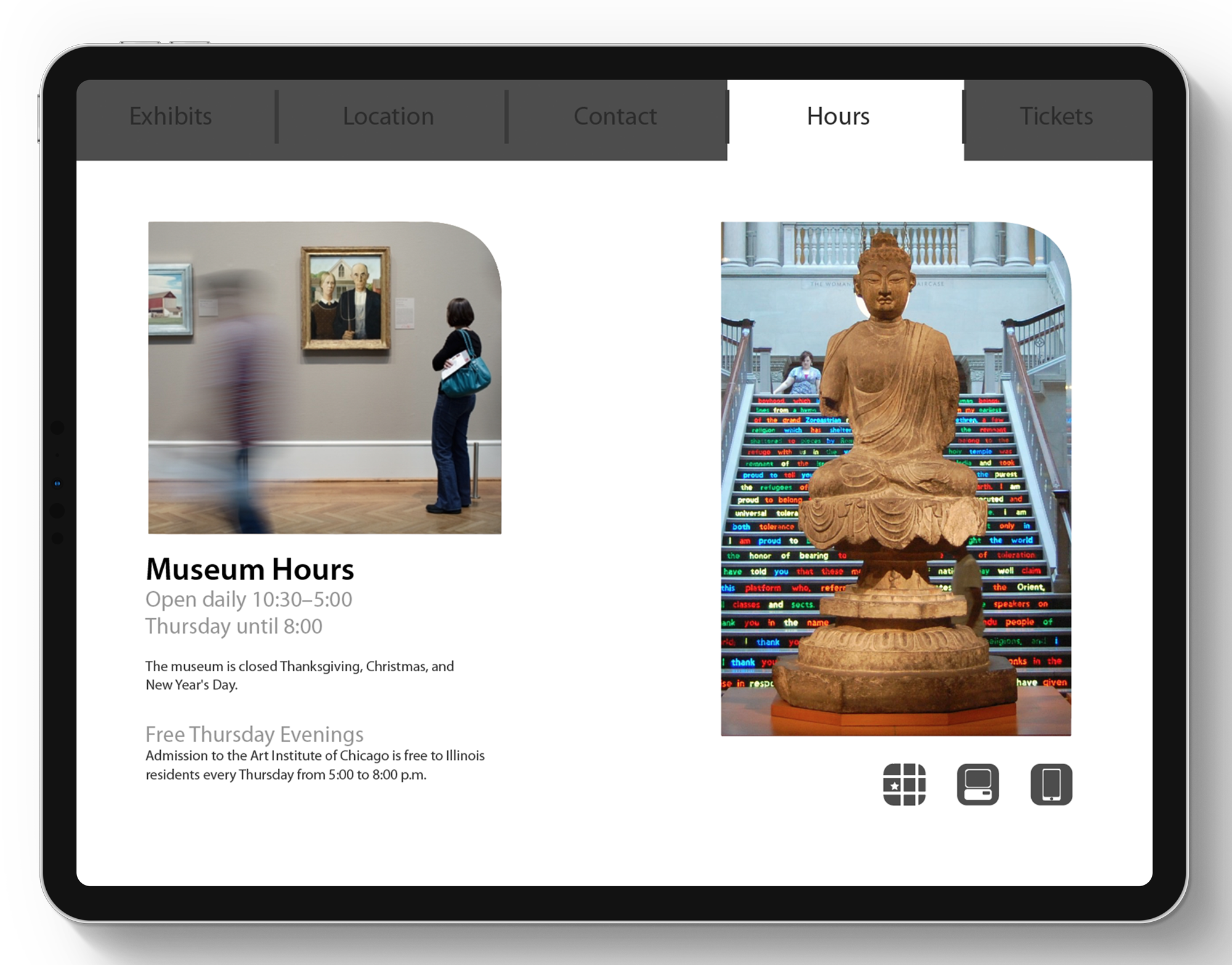 City Museums Guide App Concept